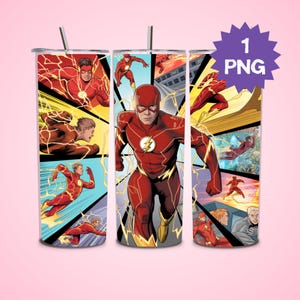 DC Flash 20 Unzen Skinny Tumbler Sublimation Design Gerade Tumbler Wrap PNG Tumbler Sublimieren Super Hero Png Flash