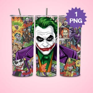 Painted suit chaos Tumbler Wrap Seamless 20oz/30oz, Skinny Tumbler Sublimation Design Digital Download PNG, Joker fan comics paint brush art
