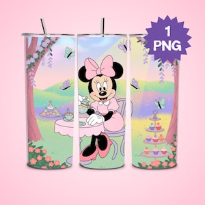 Pink Cartoon Character 20oz Tumbler Wrap, Cartoon Mouse, 20oz skinny tumbler wrap, 20oz Tumbler Png, Digital Download, Sublimation Design