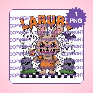 Labubu Spooky Season PNG, Labubu Monster Doll Halloween PNG