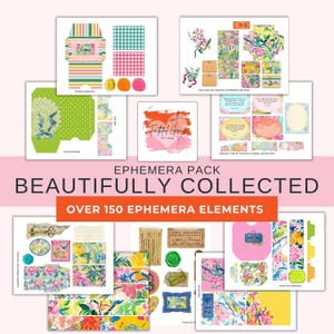 Beautifully Collected Ephemera Pack | Printable Paper Accessories | Chinoiserie-Inspired Designs | Digital Download | Bright Palette