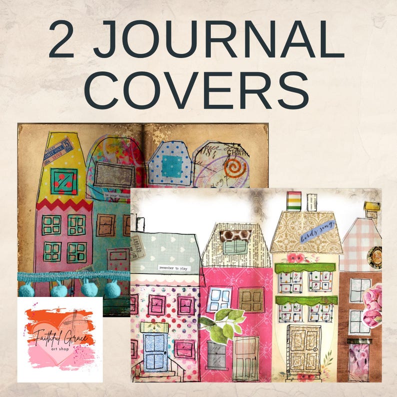 Shabby Houses Junk Journal Kit - Digital Journal - Whimsical Design ...