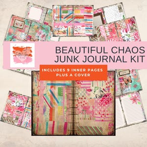 Bellissimo kit per diario Chaos Junk / Diario digitale / Carta stampabile Boho