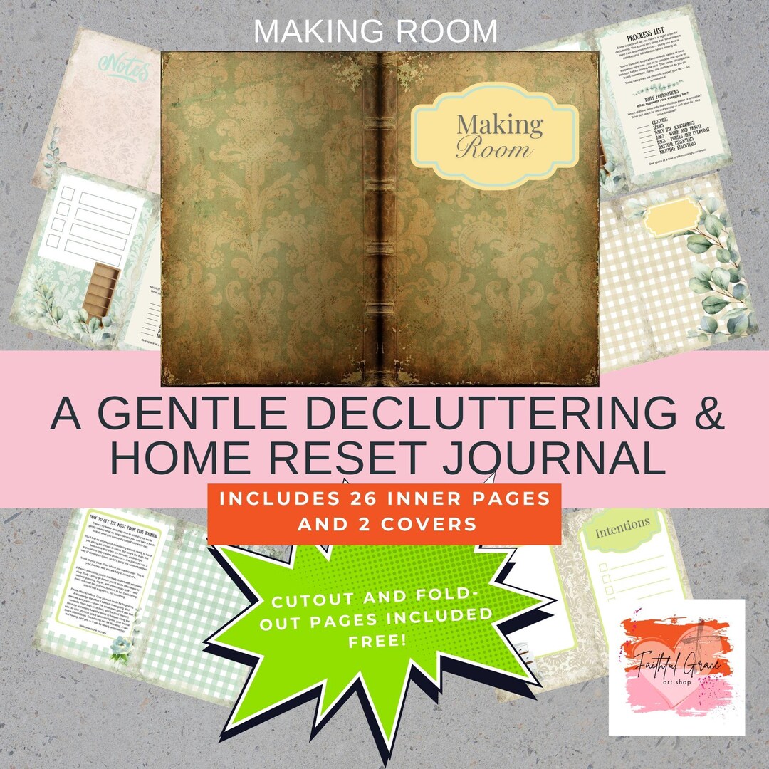 Digital Download | Decluttering & Home Reset Journal | New Year | Making Room | Prompts ...
