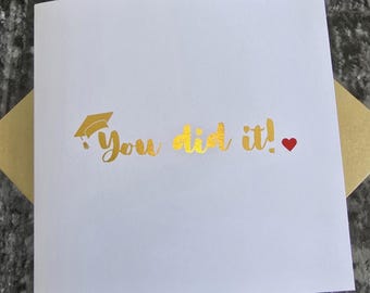 Graduation Cap Card, Congratulations Well Done Graduate