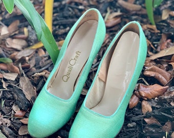 mint color shoes