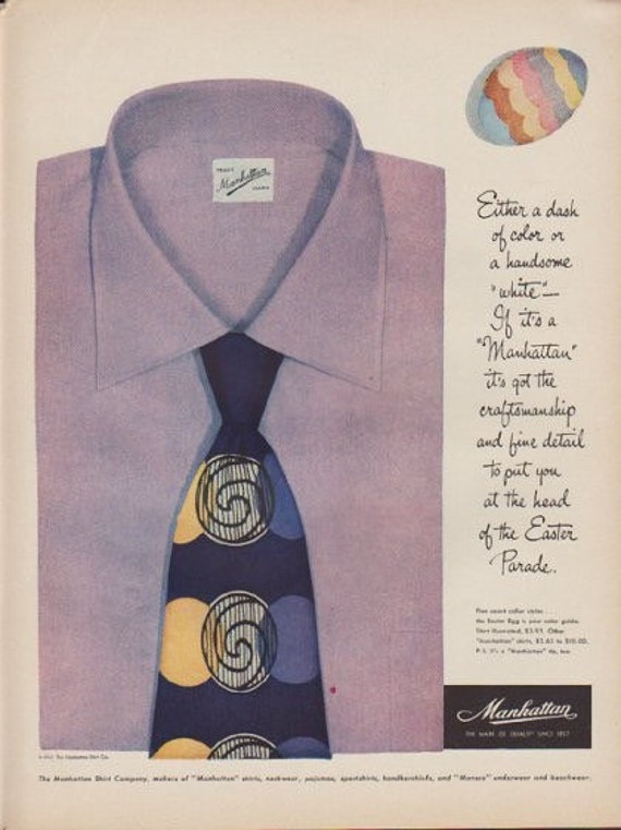 1940’s Manhattan Shirt Co. Mens Wide Swing Neckti… - image 7