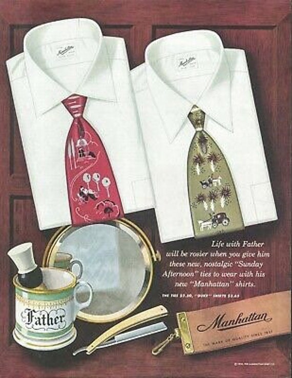 1940’s Manhattan Shirt Co. Mens Wide Swing Neckti… - image 5
