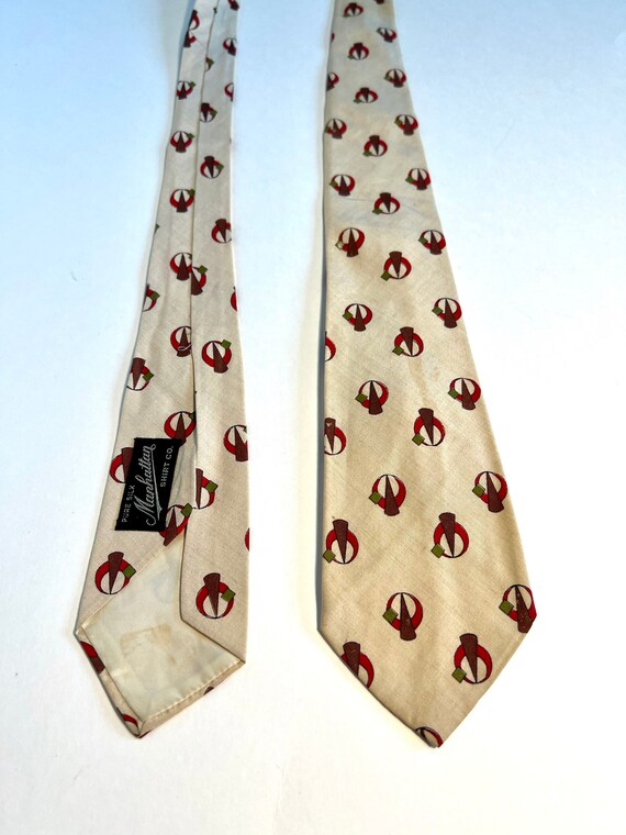 1940’s Manhattan Shirt Co. Mens Wide Swing Neckti… - image 2
