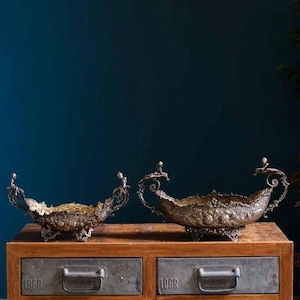 Pair of antique metal Gondola