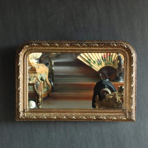 Antique French Mirror – Ornate Gilded Wall Mirror – Rococo Gold Frame Mirror – Vintage Louis Style Mirror – French Country Wall Decor
