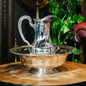 Gallia silver plated pitcher & basin