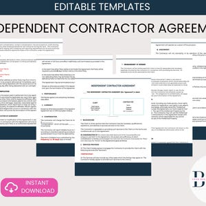 Independent Contractor Agreement, Freelance Contractor Agreement, Contractor Agreement, Independent Contractor Contract, IC Agreement