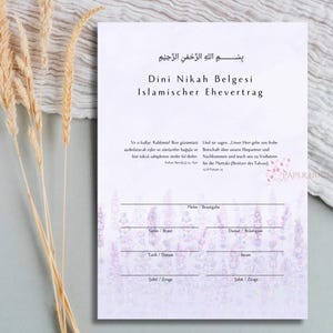 Nikahbelgesi, Dini Nikah Belgesi, Islamische Eheurkundie, Brautgabe, Mehir, Islamische Ehevereinbarung, Dininikahbelgesi, Nikahzertifikat