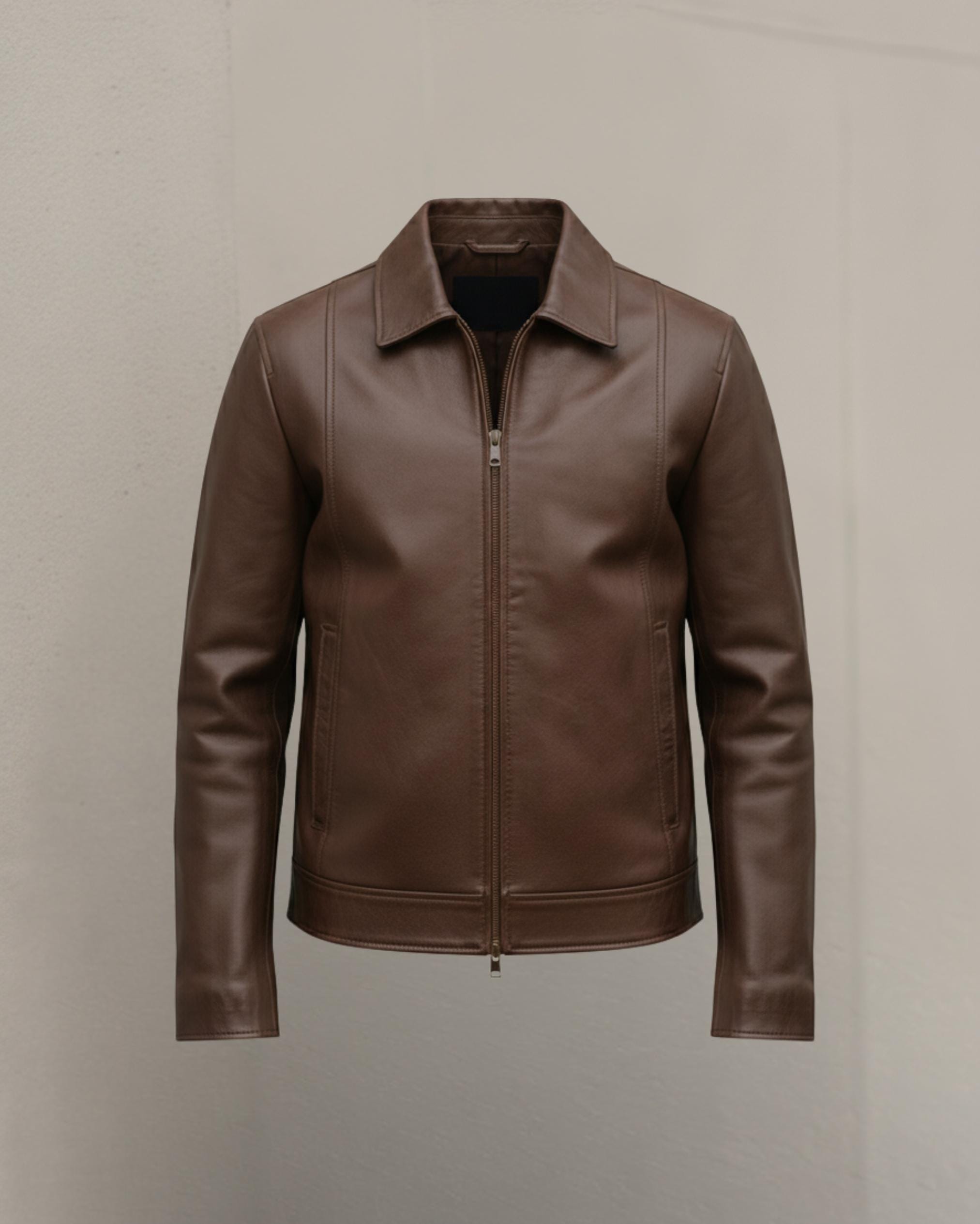 Men's Olive Green Handmade Genuine Leather Jacket | Biker Style