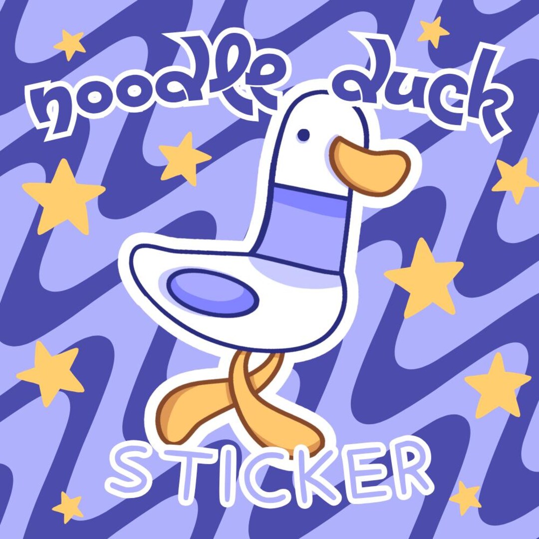 Noodle Duck Sticker - Etsy