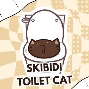 Skibidi Toilet Cat Sticker