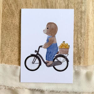 Postkarte Hund Fahrrad A6 Karte Kindergeburtstag Postkarte Kind Postkarte Geburtstag Geburtstagskarte Geburtstagsgeschenk Mama Papa Zitrone