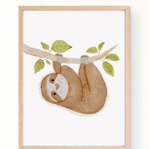 Poster Faultier A4 A3 Kinderposter Poster Kinderzimmer Poster Baby Geschenk Sloth Poster Kinder Faultier Poster Deko Poster Frühlingsposter