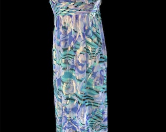 Elegant Oleg Cassini Sleeveless Long Dress Size 10 Crisscross Neckline Crisscross Back Design new with tag