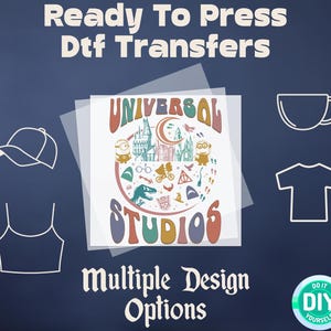 Disney Universal Studios Dtf,  Universal Studios Hollywood Dtf, Universal Orlando Dtf Ready To Press, Magic Wizard Heat Transfer Iron On