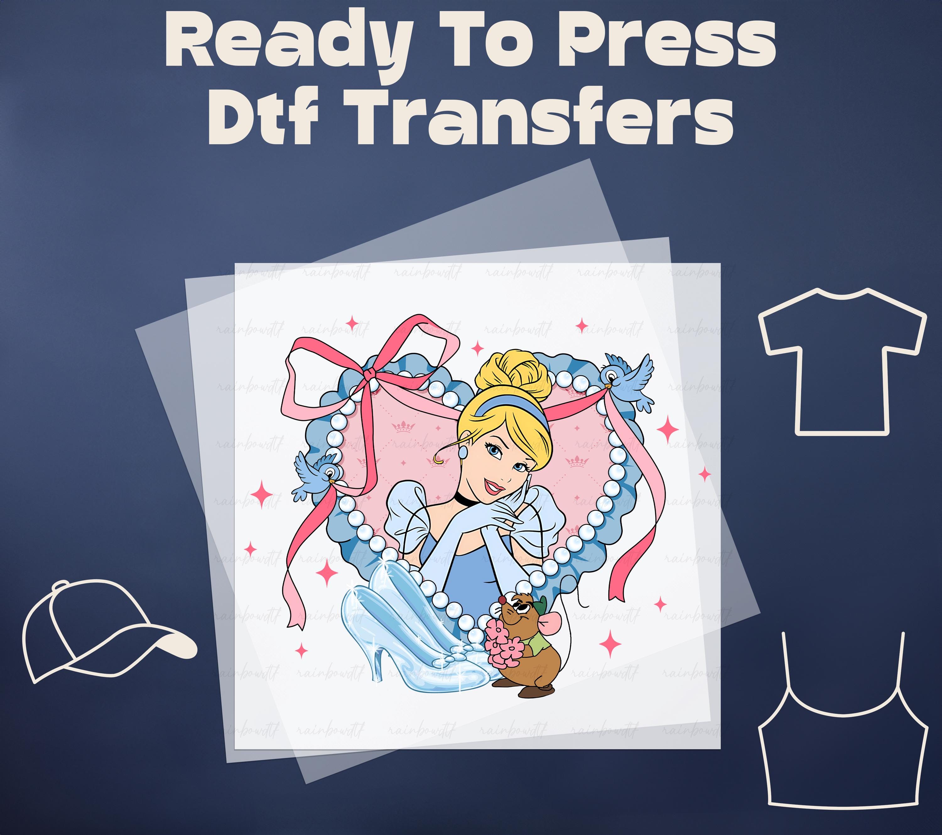 Princess Cinderella DTF, Cinderella Heat Transfer, Disney Princess Dtf ...