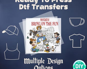 Mickey Bring On The Fun Disney DTF, Disney Trip DTF, Disney DTF Transfer Ready to Press, Disney Dtf Print Heat Transfer, Disneyland dtf