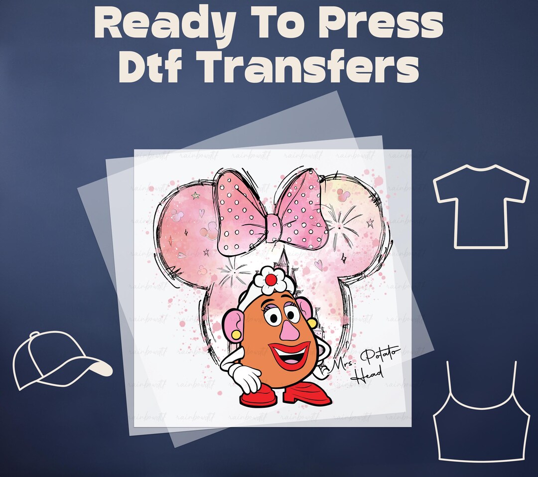 Mrs Potato Head Dtf, Toy Story DTF, Mrs Potato Minnie Head Dtf, Toy ...
