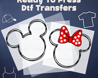 Disney Matching Dtf, Mickey Head DTF, Disney Trip DTF, Disney DTF Ready to Press, Disney Heat Transfer, Disney World Dtf, Disneyland Dtf