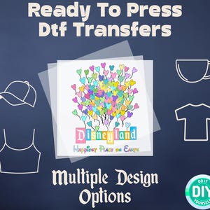 Disneyland Happiest Place On Earth DTF, Disney Trip DTF, Disney DTF Transfer Ready to Press, Disney Dtf Print Heat Transfer, Disneyland dtf