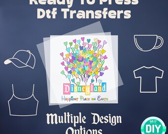 Disneyland Happiest Place On Earth DTF, Disney Trip DTF, Disney DTF Transfer Ready to Press, Disney Dtf Print Heat Transfer, Disneyland dtf