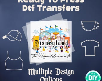 Disneyland Park DTF, Happiest Place On Earth, Disney Trip DTF, Disney DTF Transfer Ready to Press, Disney Dtf Print Heat Transfer