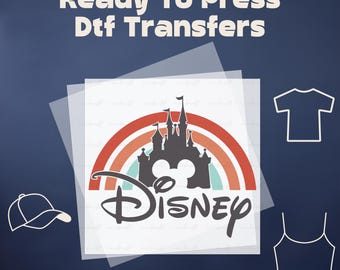 Rainbow Disney DTF, Disney Trip DTF, Disney DTF Transfer Ready to Press, Disney Dtf Print Heat Transfer, Disney World dtf, Disneyland dtf