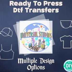 Disney Universal Studios Dtf,  Universal Studios Hollywood Dtf, Universal Orlando Dtf Ready To Press, Magic Wizard Heat Transfer Iron On