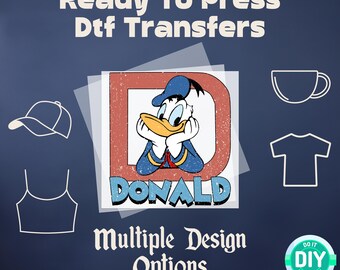 Donald Duck DTF Print, Ready to Press, Disney Trip Heat Transfer