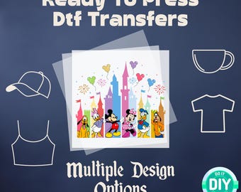 Mickey and Friends Disney Castle DTF, Disney Trip DTF, Disney DTF Transfer Ready to Press, Disney Dtf Print Heat Transfer, Disneyland dtf