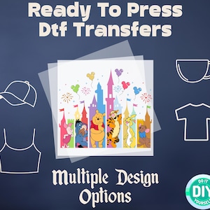 Winnie The Pooh Castle Dtf, Disney The Pooh Dtf Transfer, Winnie The Pooh Characters Dtf, The Pooh Heat Transfer Ready To Press