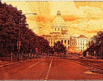 St Paul MN State Capital, fine art photo, wall art, home decor, Minnesota art, office art, local interest, St Paul, nostalgia, urban, MN art