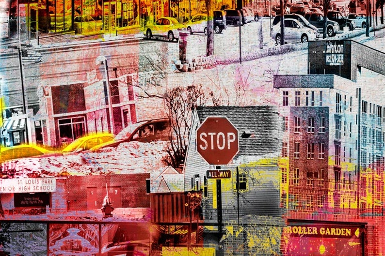 St Louis Park Mn Photo Collage Minnesota Art Office Art Etsy