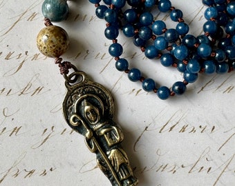 Saint Benedict Long Beaded Necklace