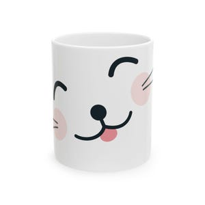 Cute Animal Face Ceramic Mug