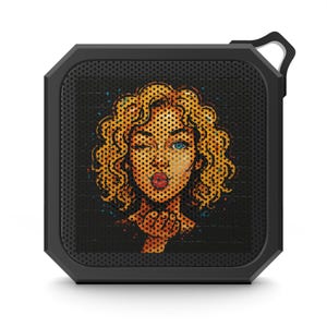 Water-Resistant Bluetooth Speaker with Artistic Design • IPX6 Portable 3 W Outdoor Speaker with Carabiner Clip, ABS Body, Bluetooth 5.0