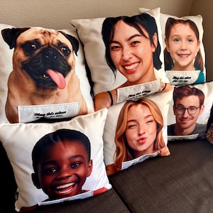 Personalized Photo Pillow with Pocket: Long Distance Hug Gift
