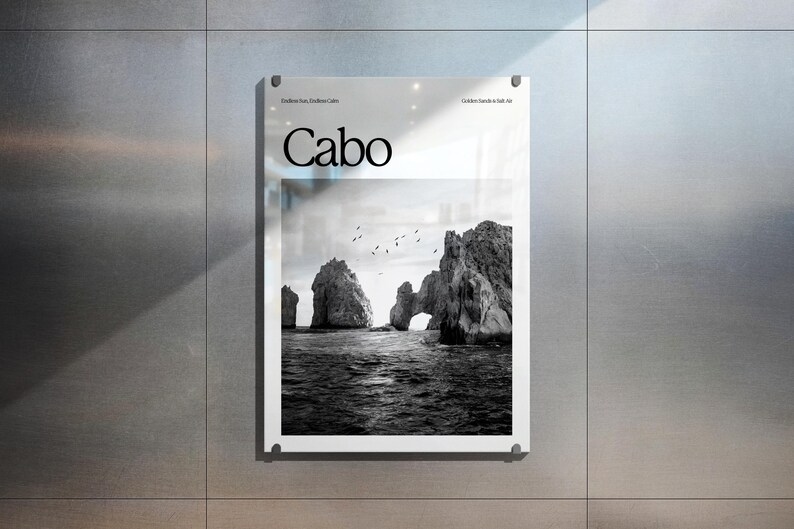 Cabo San Lucas Print: Minimalist Beach Travel Poster (digital Download ...