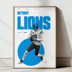 Lions NFL Poster - Digital Download | Fußball Poster