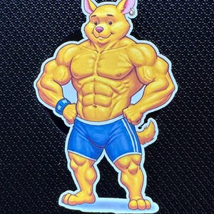 Winnie Ripped Niedlicher Cartoon Tier Vinyl Aufkleber Die Cut Aufkleber Lustig