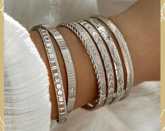 アクセサリー AGATHA Silver 925 Gold Plated Bangle Amazon.com: SHASHI Women's Bangle Two Toned Bracelet Set