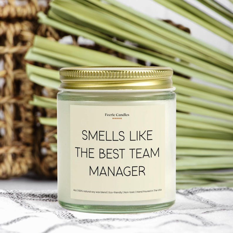 Sports Team Manager Gift Candle Thank You End of Season Present for Coach or Manager Hockey Basketball Football Baseball Soccer Gift image 6