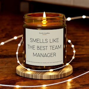 Sports Team Manager Gift Candle Thank You End of Season Present for Coach or Manager Hockey Basketball Football Baseball Soccer Gift image 3
