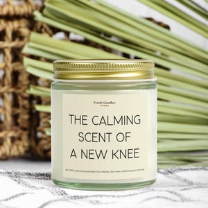 Knee Replacement Surgery Recovery Candle, Humorous Knee Surgery Gifts, Get Well Soon Present, Thoughtful Gift for Surgery Patient image 6